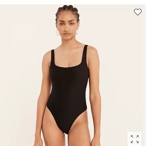 Jcrew brand new never worn Long-torso ribbed squareneck one-piece